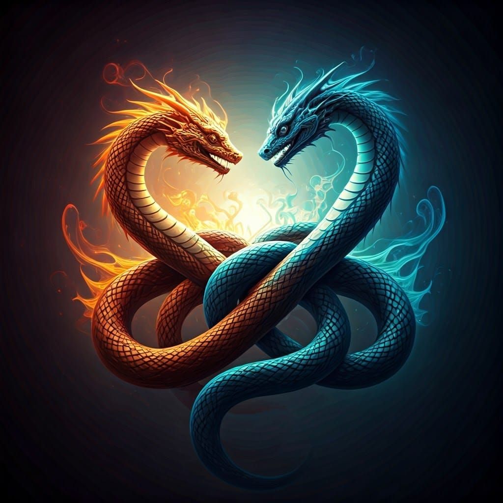 Entwined Serpents in Biomechanical Style