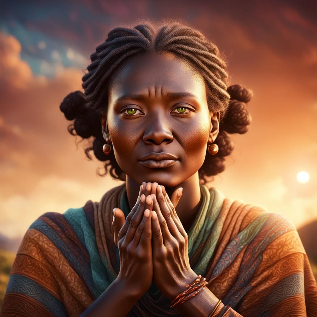 Ethereal Portrait of Gratitude to Mother Earth