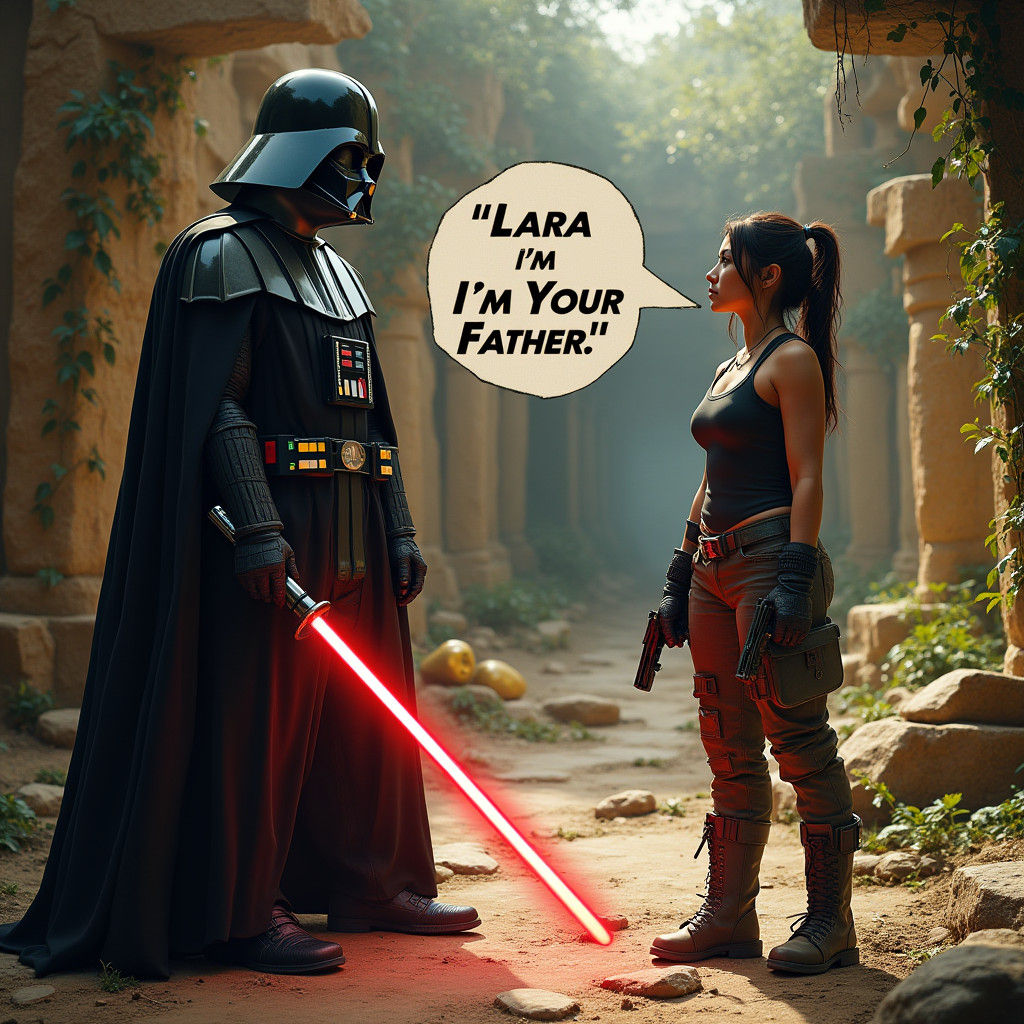 Darth Vader Meets Lara Croft in Lost Ruins