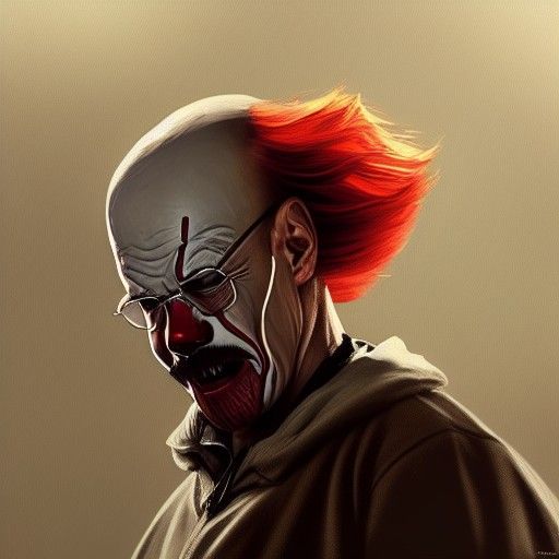 Pennywise Hugs Walter White: Concept Art Portrait