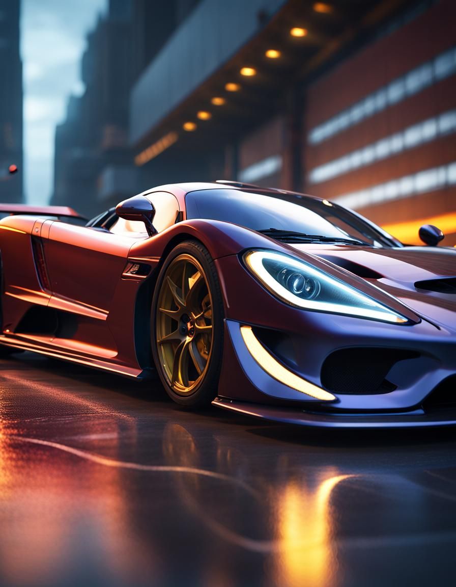 Saleen S7 Close-Up: Detailed Matte Painting