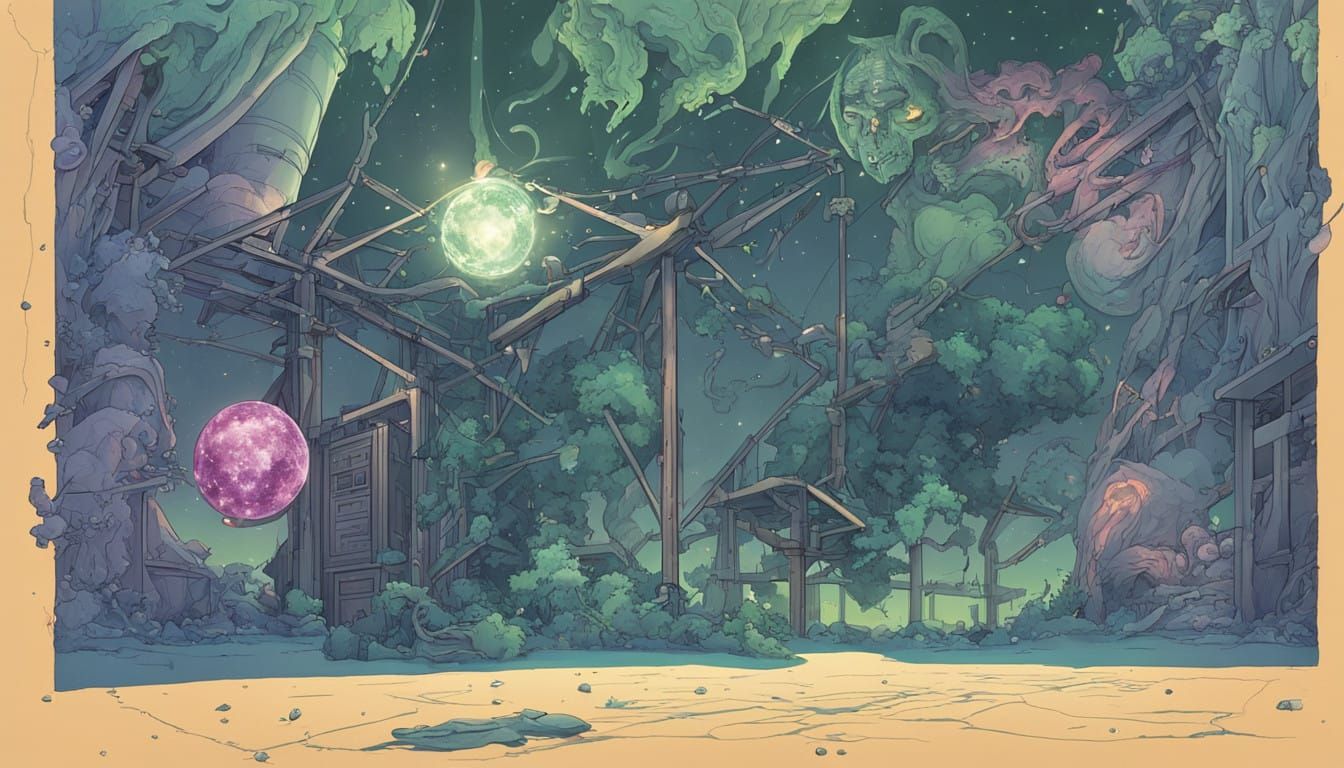 Radiant Green Celestial Triangle Basks in Cosmic Energy