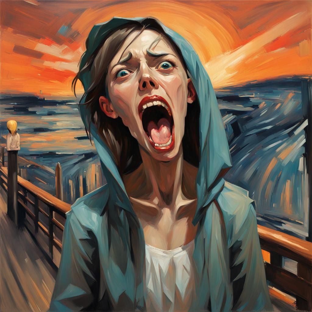 The Scream in Krenz Cushart Style