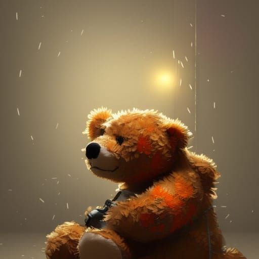 Needle Teddy Bear Concept Art in Unreal Engine 5