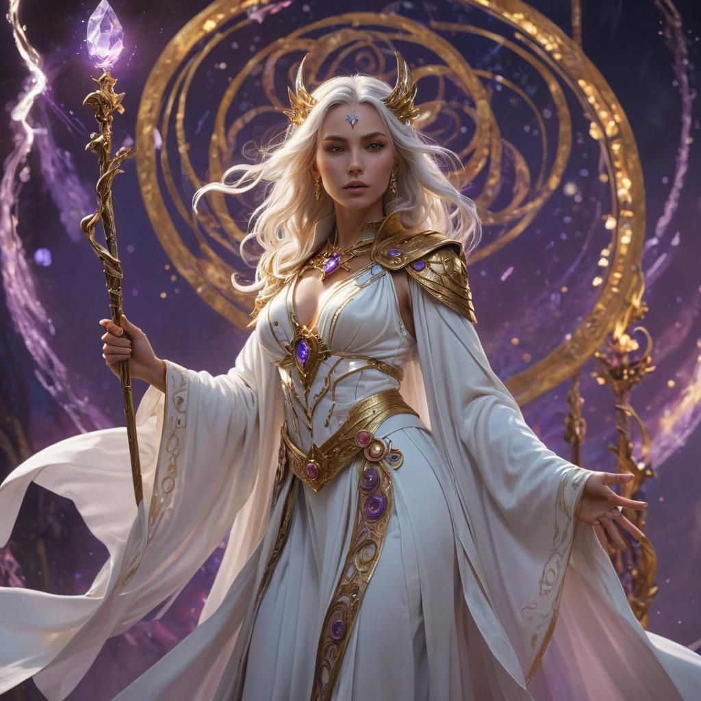 Enchanting Modern Sorceress in Hyperrealistic Magical Realis...