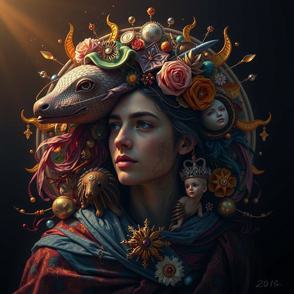 Masterpiece Painting of Beauty and Truth