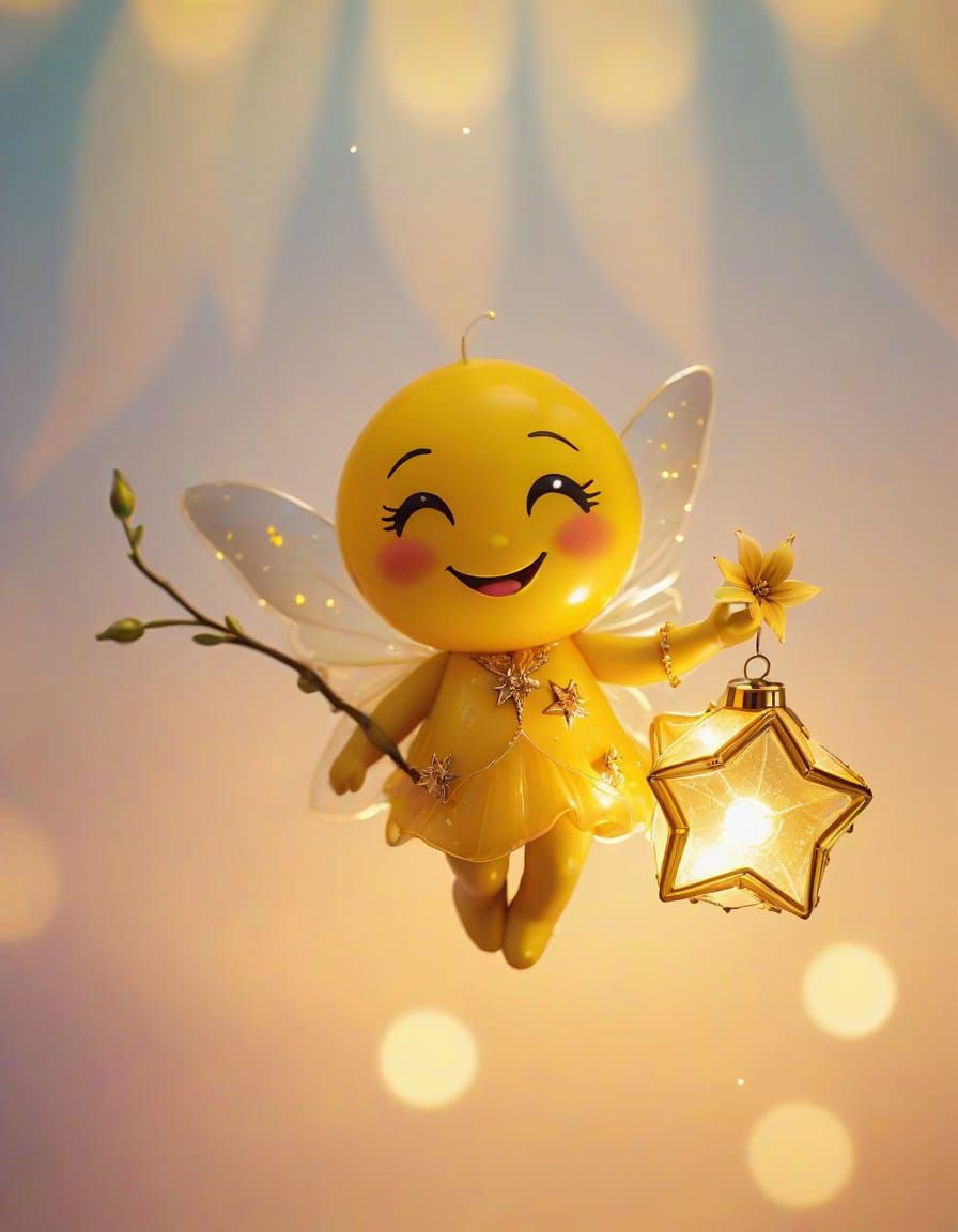 blushing emoji smiley fairy