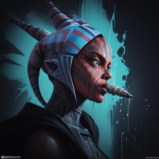 Ahsoka as a Sinister Xenomorph in Hyperrealistic Style