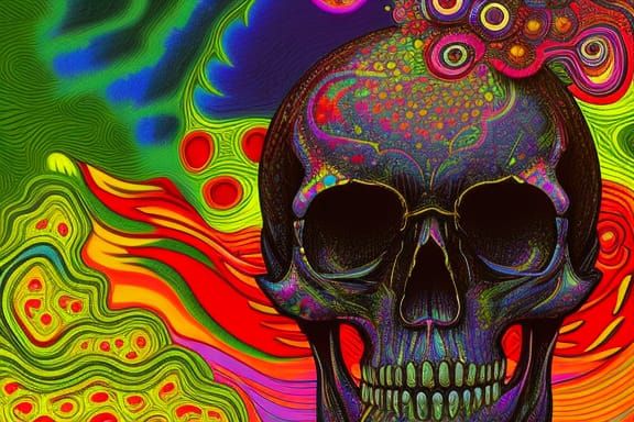 Psychedelic Skulls 2