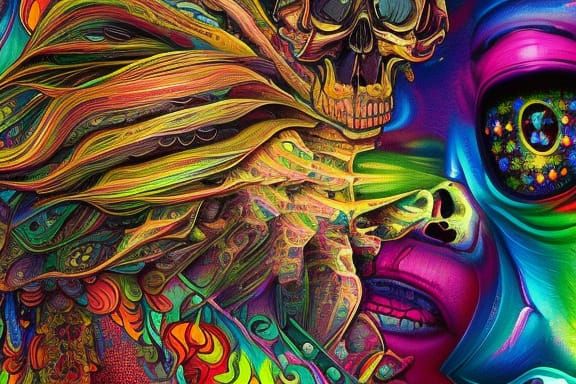 Psychedelic Skulls 3