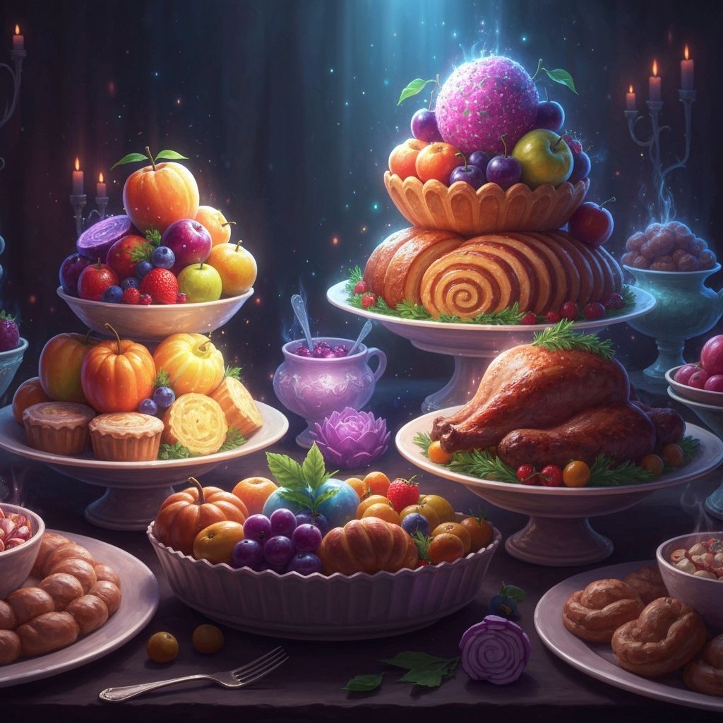 Magical Thanksgiving Feast: Epic Cinematic Food Art