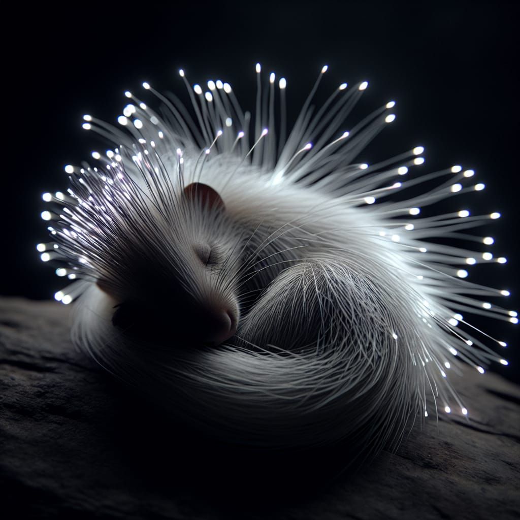 Glowing Porcupine Nightlight in the Dark