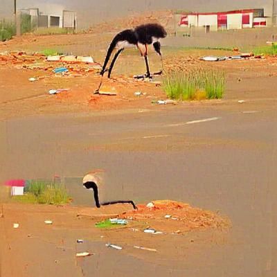 Anarchist Ostrich Digital Rendering