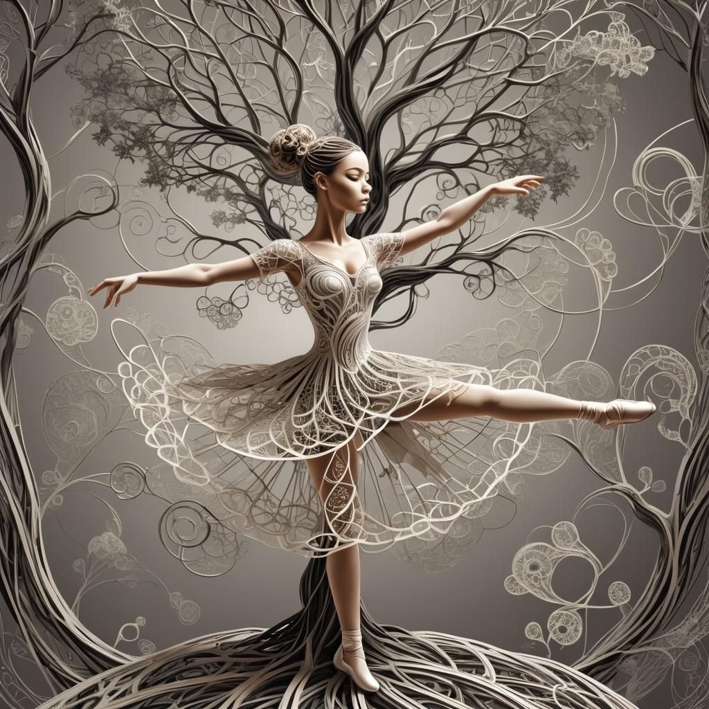 String Ballerina Dances in String City