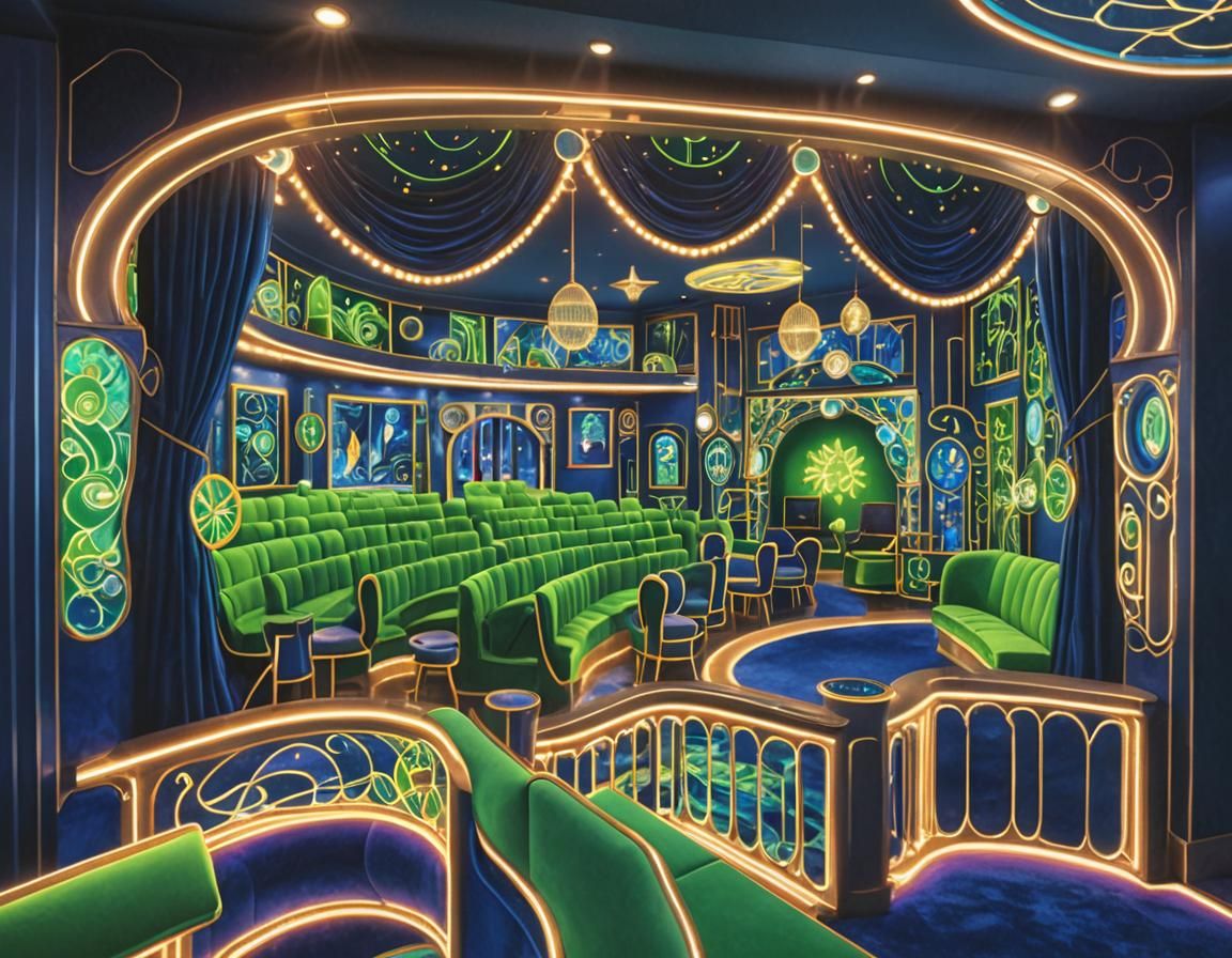 Whimsical-Futuristic City Street with Neon Lights