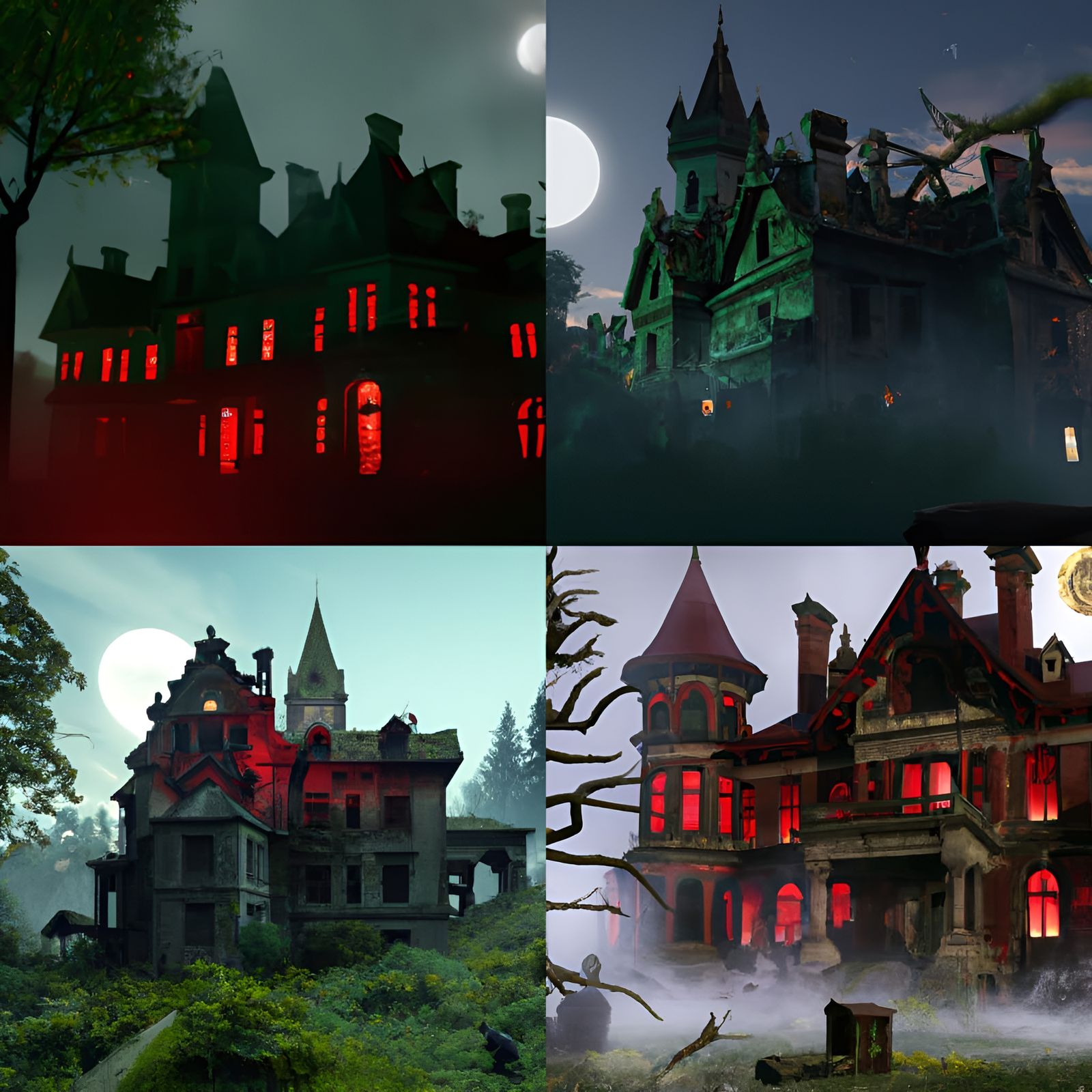 Spooky Haunted Victorian Manor in Photorealistic Style