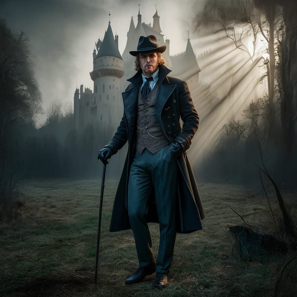 Hugh Jackman as Van Helsing in Misty Forest