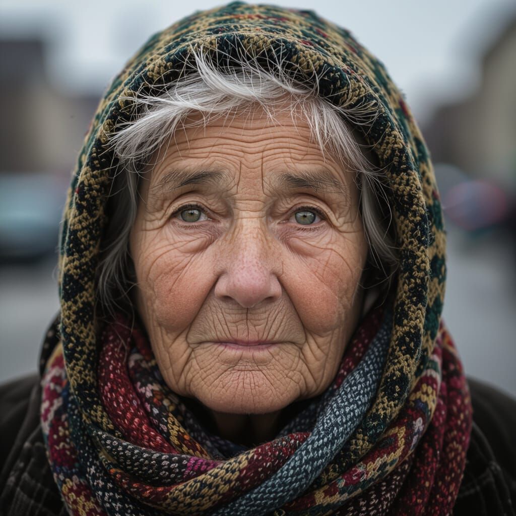 Poignant Portrait of an Elderly Woman