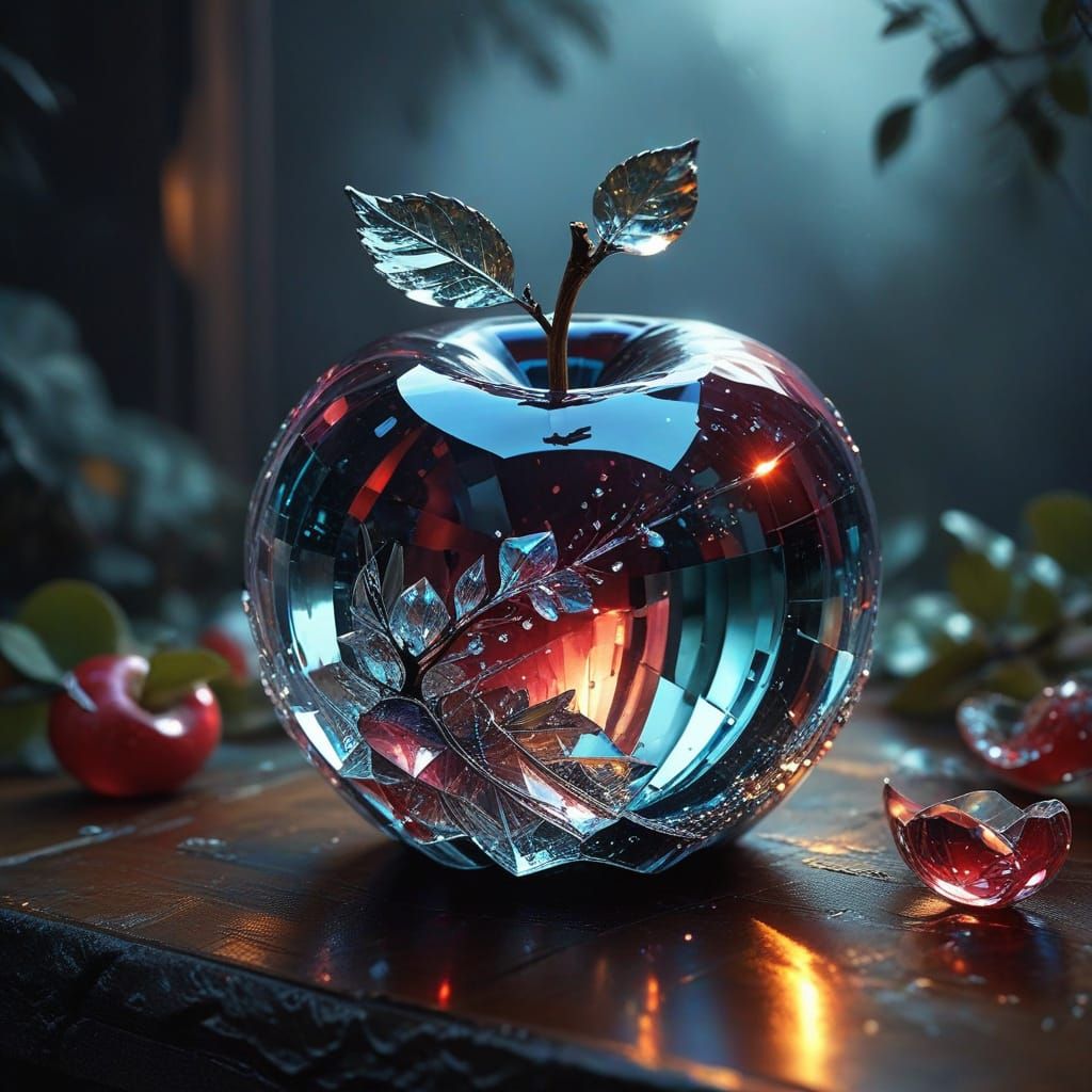 Shimmering Crystal Fruit in Whimsical Still Life