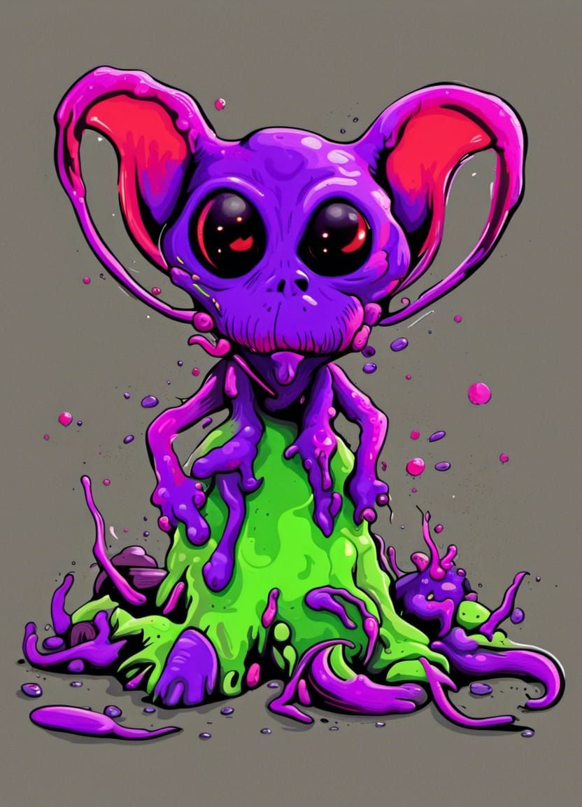 Speculative Alien Zoology in Black Light Art