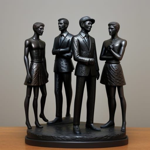 Abstract Brown and Black Sculpture