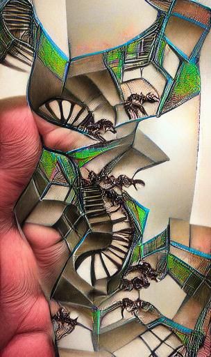 Escher-esque: Infinite Stairway with Giant Ants