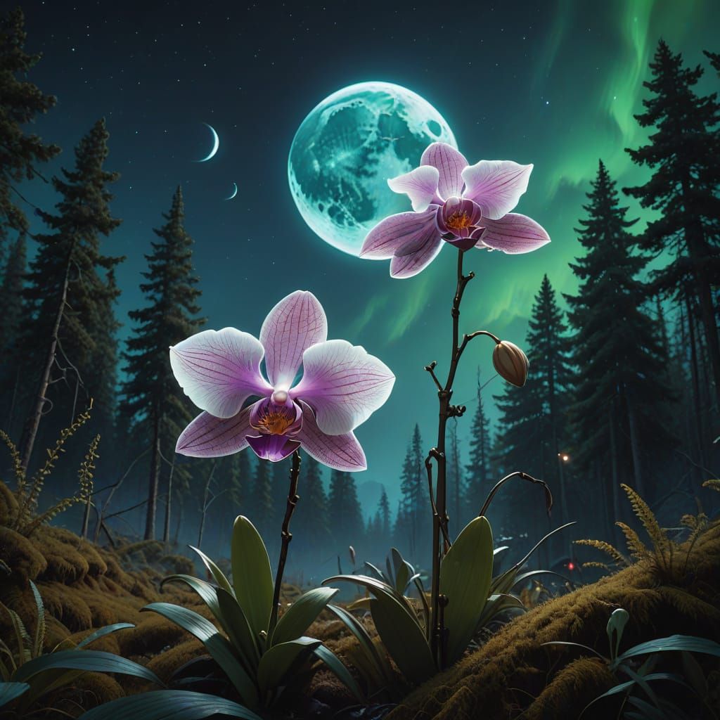 Moonlit Orchid in Emerald Forest