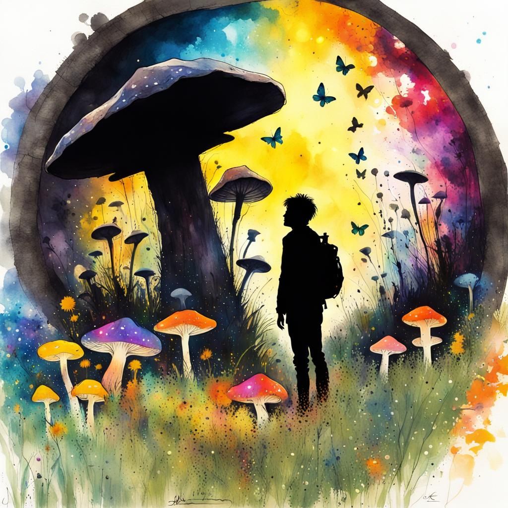 Magical Portal to a Fantastical World as Impressionist Paint...