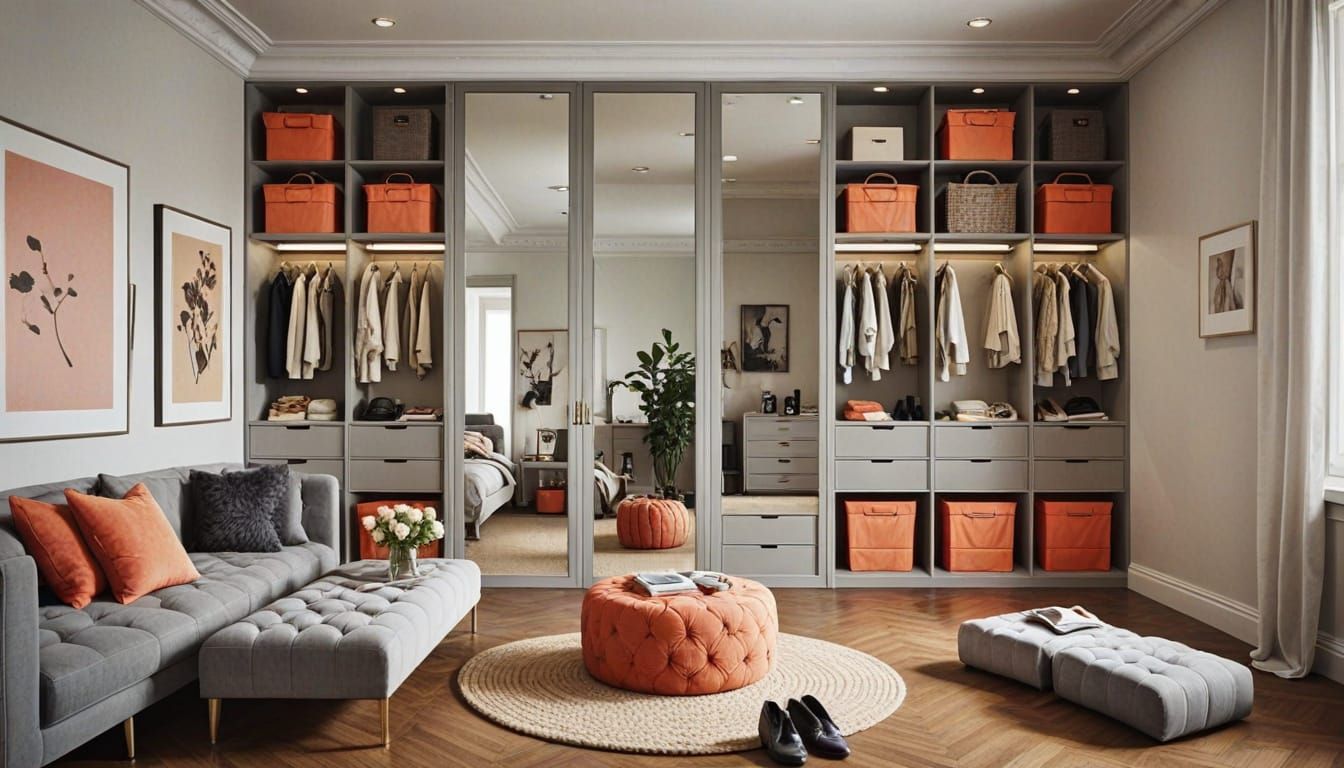 Luxurious Dressing Room Interiors in Modern Style
