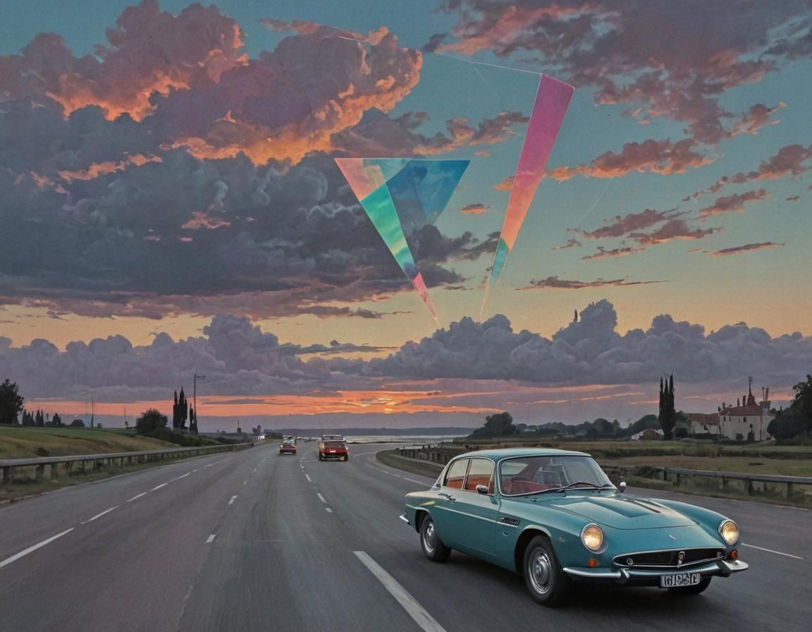 Atlantis Dusk Dreamscape in Bold Rococo Style