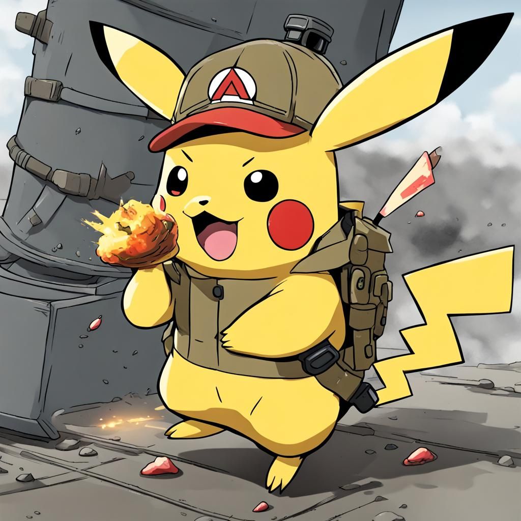 Pikachu Eats a Tactical Nuke: AI Generated