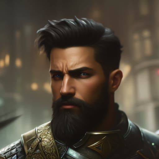 Epic Silver Knight Portrait in High Fantasy Style