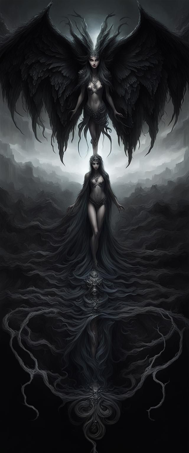 Lilith Emerges from the Dimly Lit Abyss