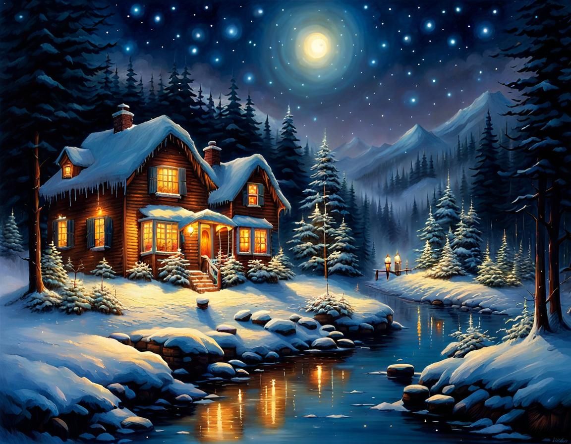 Fireflies in December: A Winter Night Illumination