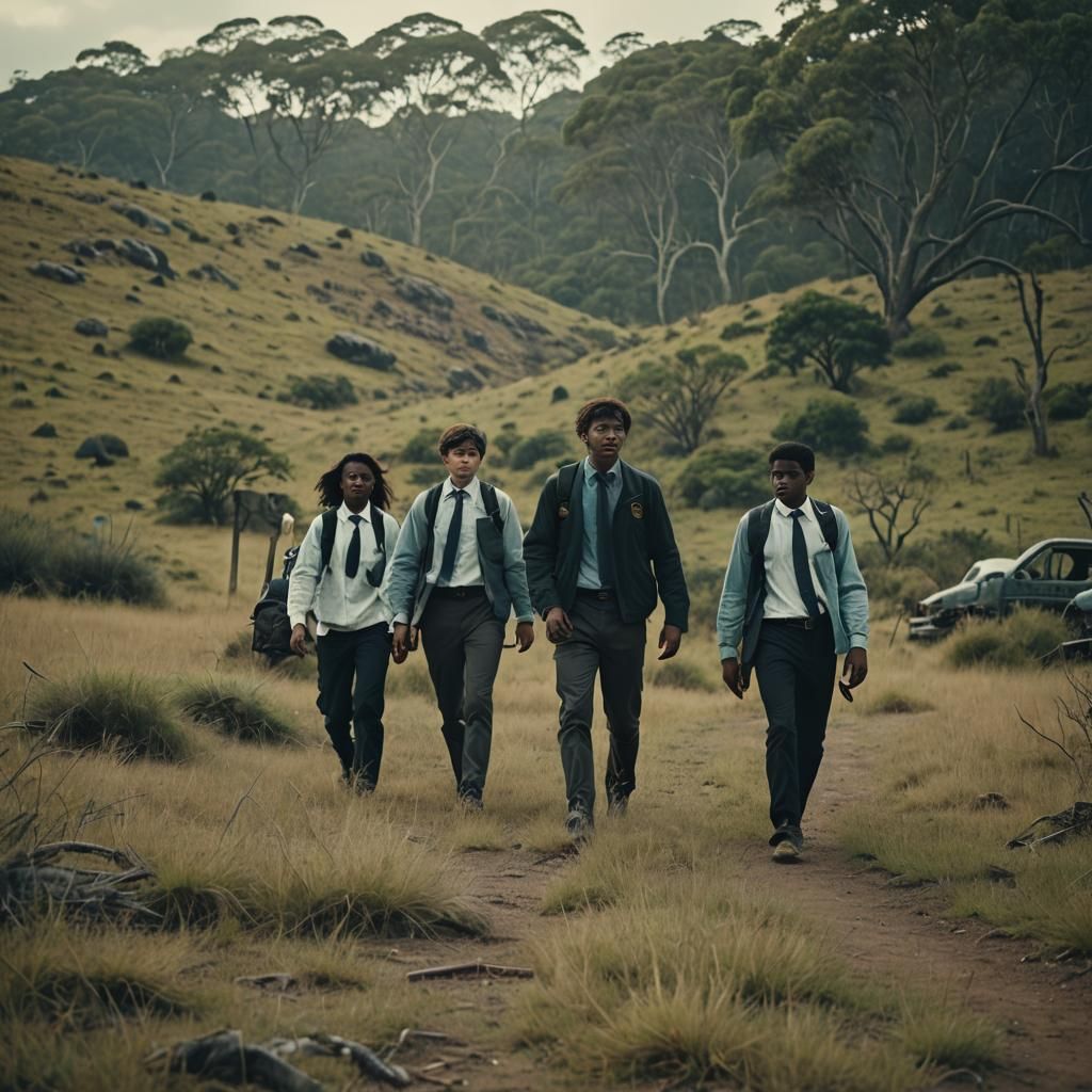 Cinematic Matrix Scene with Film Grain and Vignette