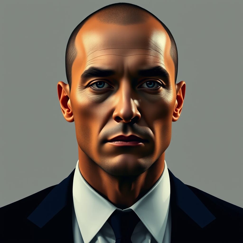 Sophisticated Urban Portrait in Modern Digital Art Style