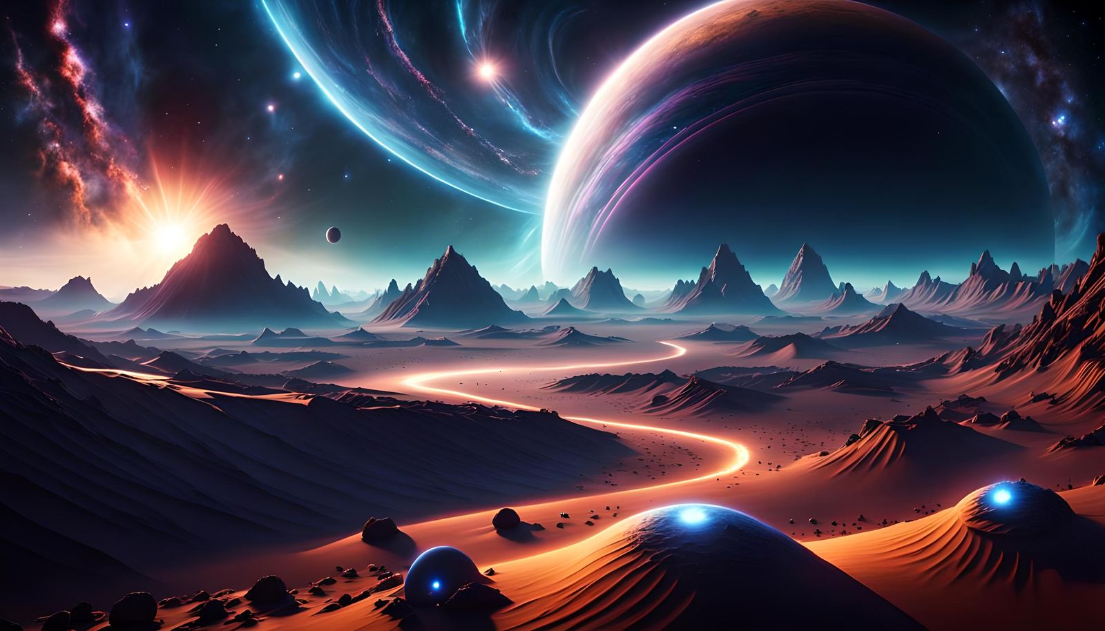 Galactic Sky on Alien Planet in 8k