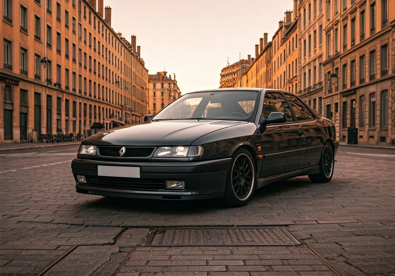 Renault Safrane Turbo in Lyon at Sunset