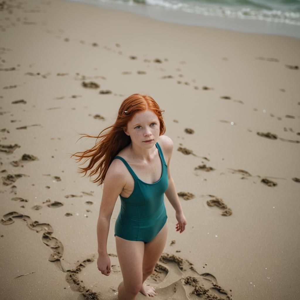 Ginny Weasley in Swimsuit: Professional Beach Photo