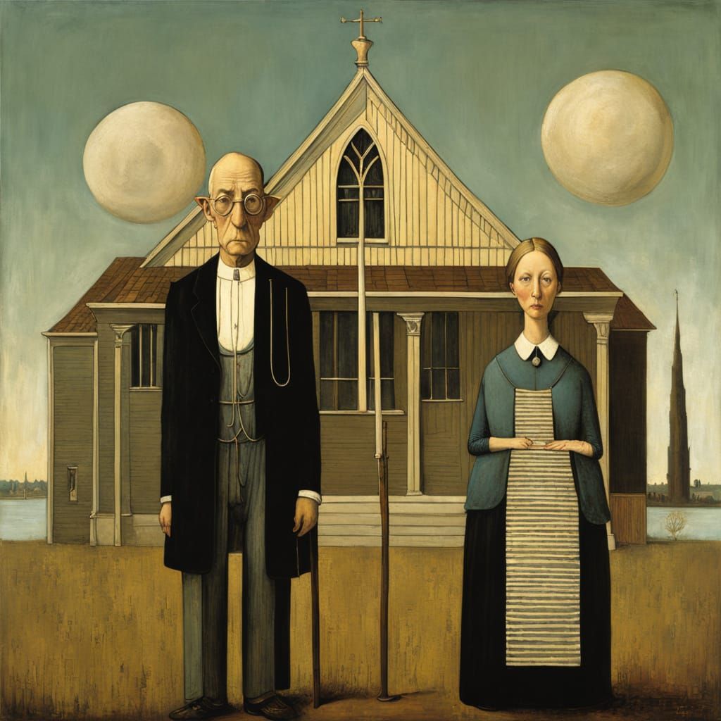 Whimsical American Gothic in Baroque Style