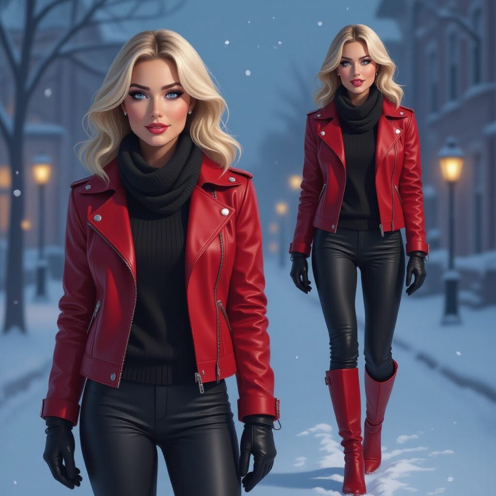 Kara Zor-El: Biker Chic in Cyberpunk Style