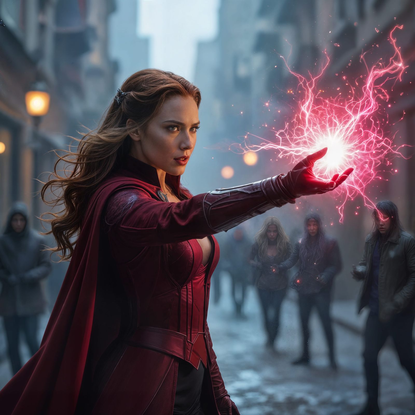 Scarlet Witch Powers Against Celestial Being