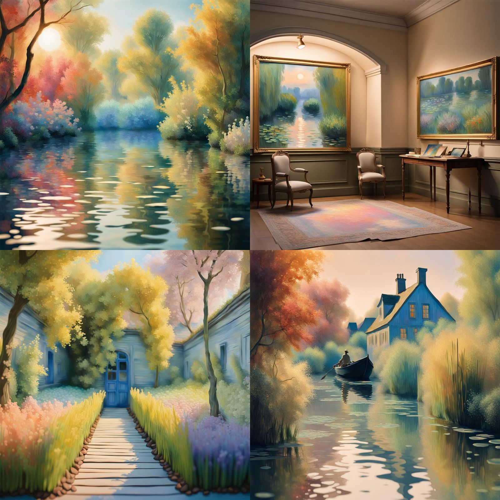 Monet's Life: Expressive Diorama with Soft Contrast