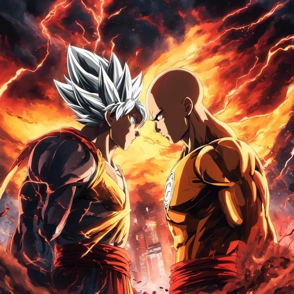 Goku Ultra Instinct vs Saitama