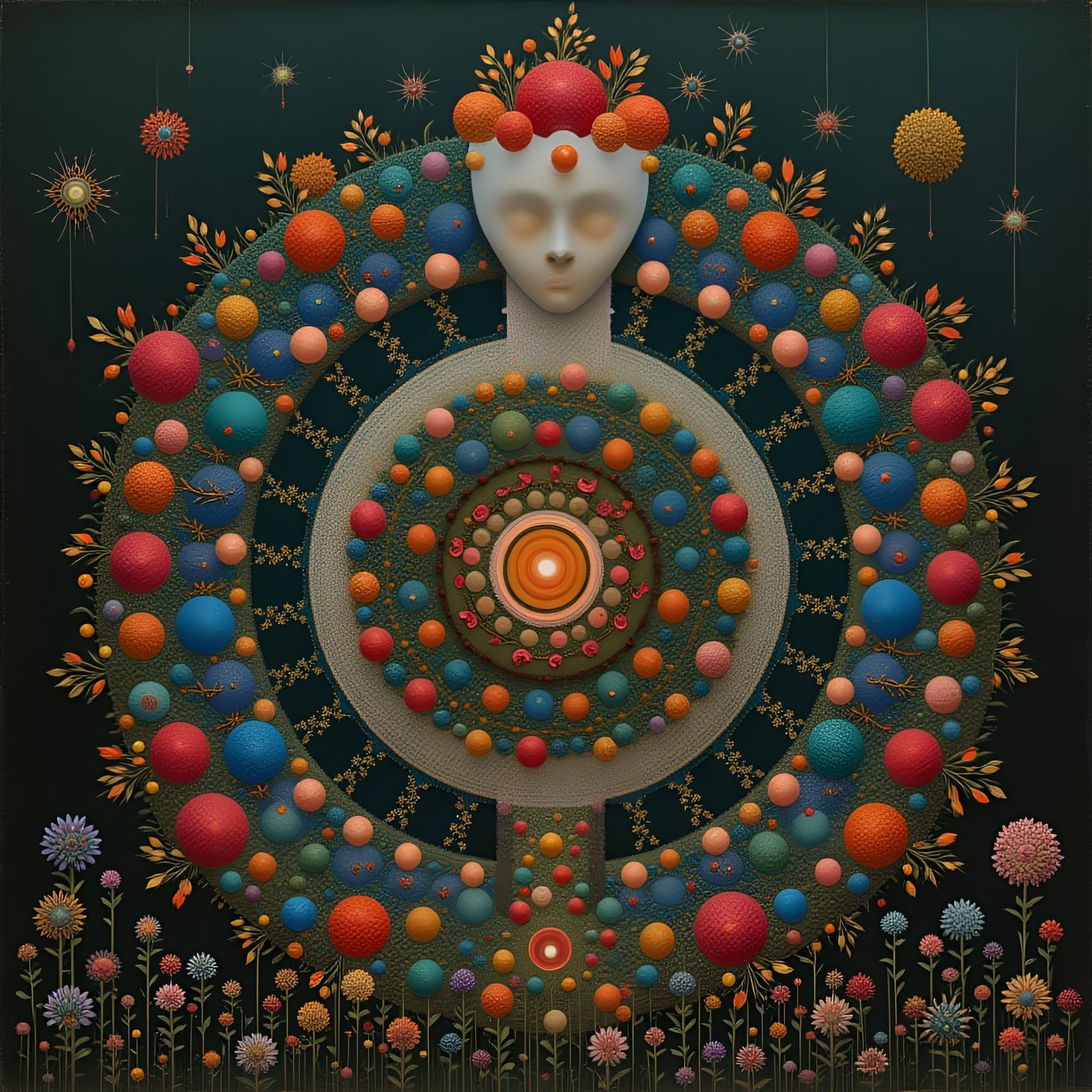 Surreal Dreamlike Portal in Moody, Grainy Gustav Klimt Style