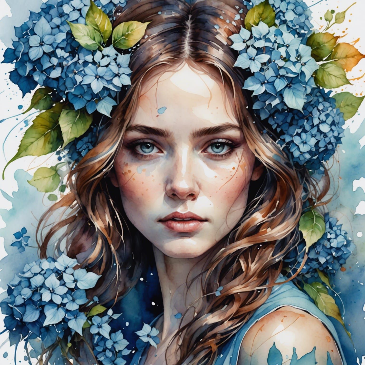Blue Hydrangea