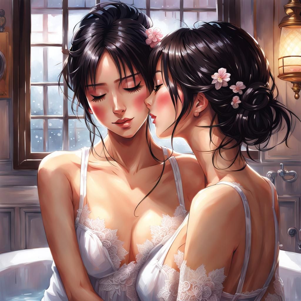 Intimate Moment: Two Women in Love