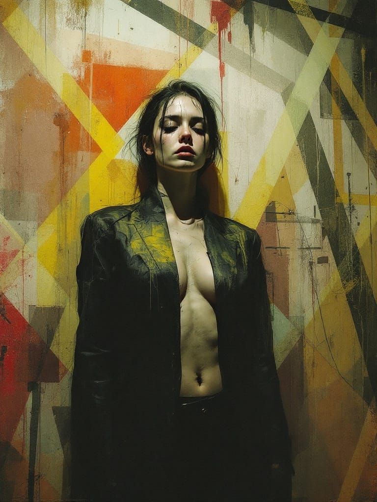 Geometric Fusion: McKean and Bacon Inspired Digital Art