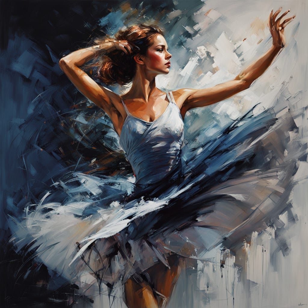 Ethereal Portrait of a Dancer in Crimson