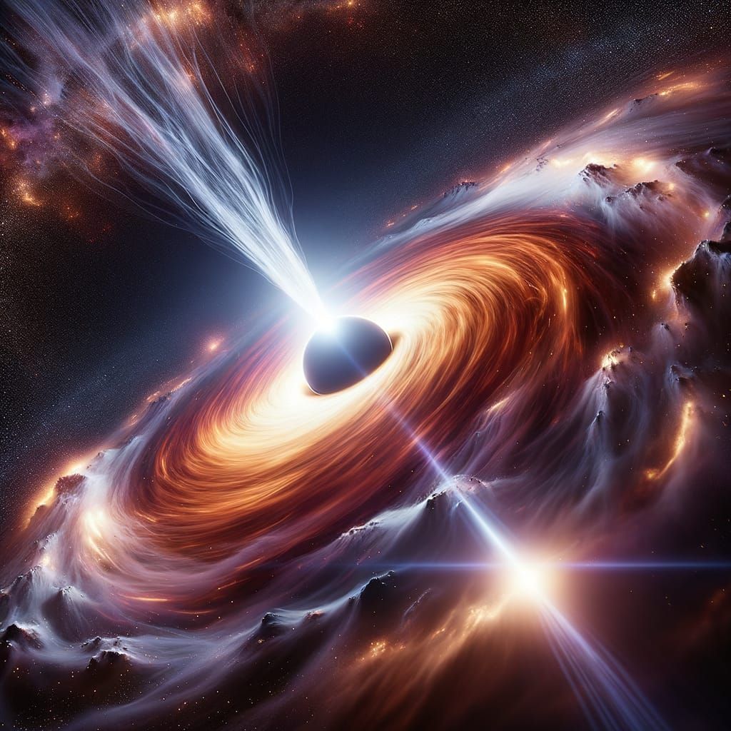 Light Bends Around Black Hole in Space